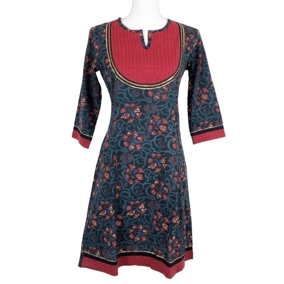 SRISHTI MIDI 3/4 SLEEVE DRESS SIZE SMALL - Picture 1 of 7